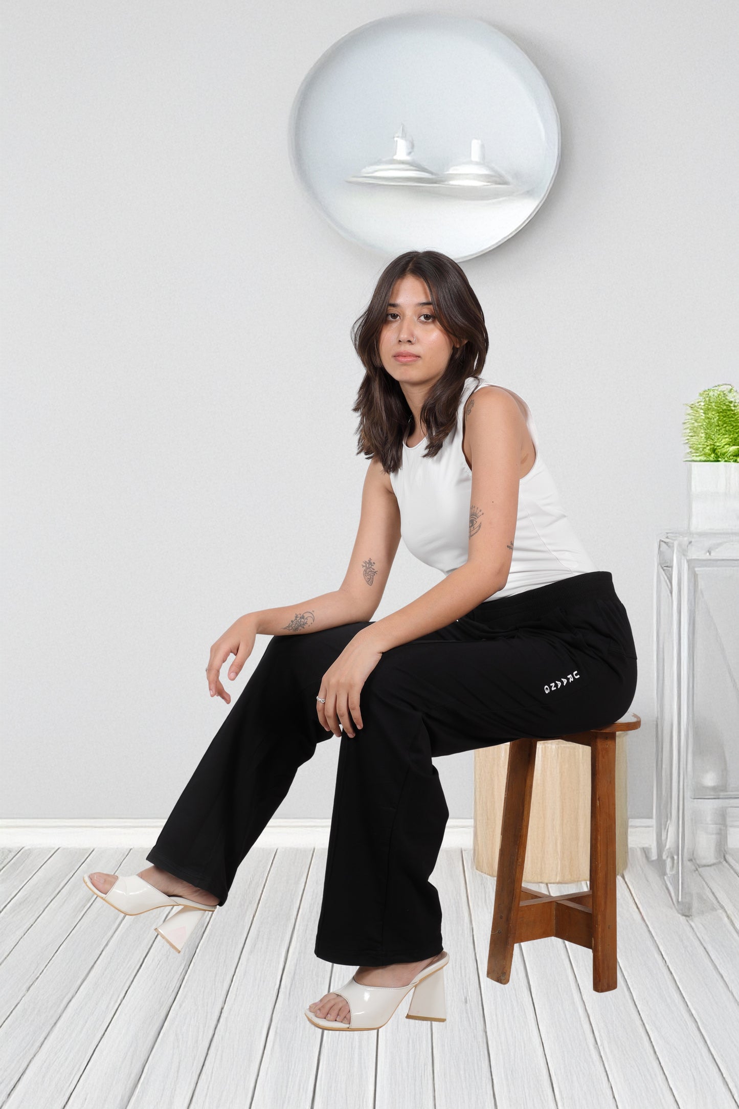 Combo - Buy any two Black, Pink or levender Wide-Leg French pants duo
